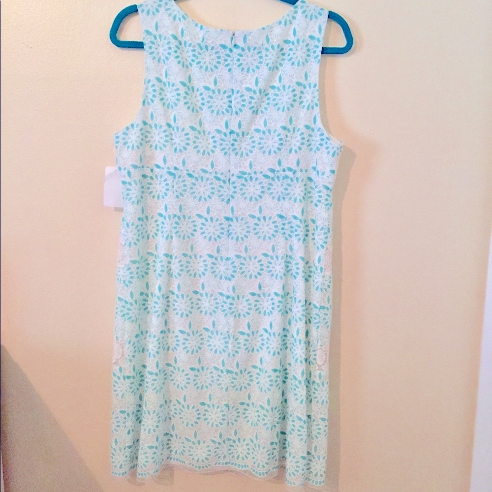 NWT Rabbit Rabbit Rabbit Floral Lace Overlay Shift Dress 14P - Picture 2 of 5